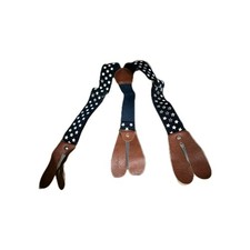Baby Boy Suspenders Patriotic 4th of July Stars Button Leather Y Back Elastic