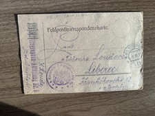 WW1 Feldpost Photo Postcard 1915 K.u.K Cavalry Austria Hungary War Ruins 