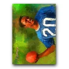 Barry Sanders #26 Art Card Limited 50/50 Edward Vela Signed (Detroit Lions)