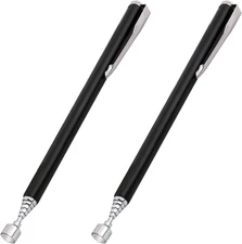 2Pcsmagnetic Telescoping Pick-Up Tool with Pocket Clip 3 Lb Extendable Magnetic