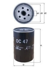 MAHLE Ölfilter OC 47 Anschraubfilter für AUDI PORSCHE CITROËN A6 SEAT VW GOLF 81