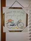 Decorative Hanging Wall Print Picture "Meet Me At The Pumpkin Patch" * Brand New — photo 1