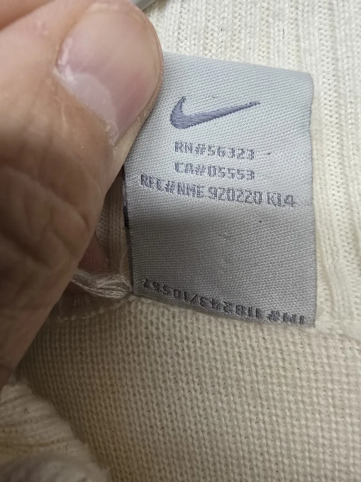 Suéter de Colección Nike Track Records Cremallera Completa Pequeño Blanco Azul Tejido de Esquí Lana Y2K Foto 4 de 4