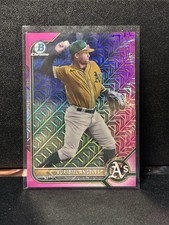 2022 Bowman Chrome Pink Mojo Refractor Euribiel Angeles /199