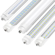 8FT T8 FA8 45W 72W 120W LED Shop Light Bulbs 6000K Cool White LED Tube Light
