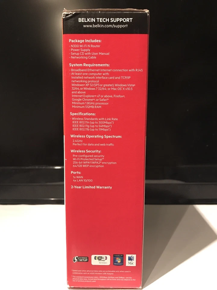 Belkin N300 Wi-Fi N Router OPEN BOX - Image 3 of 3