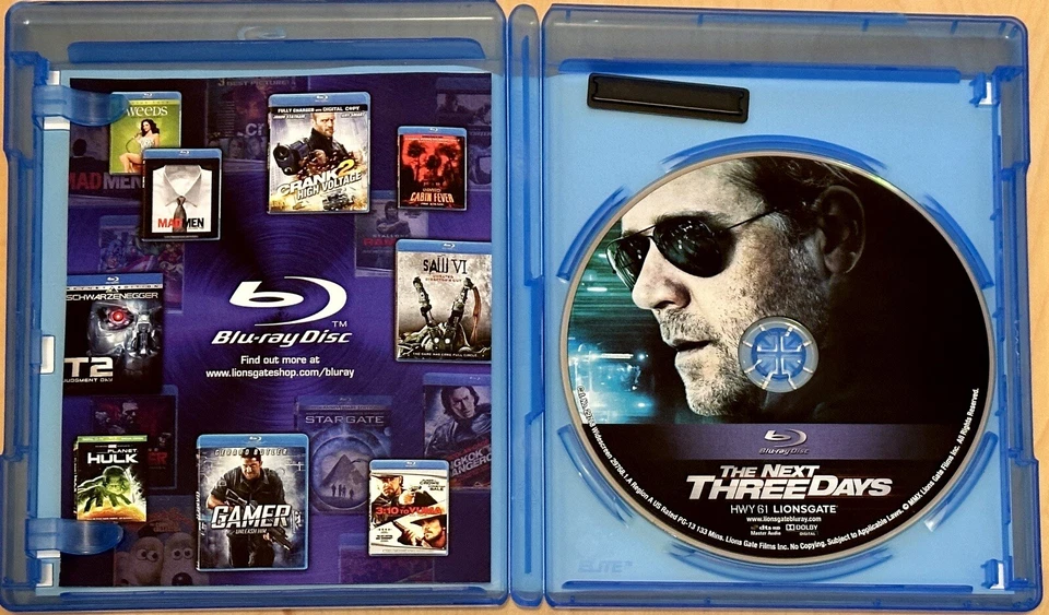 The Next Three Days Russell Crowe Blu-ray DVD With Special Features - Image 3 of 4