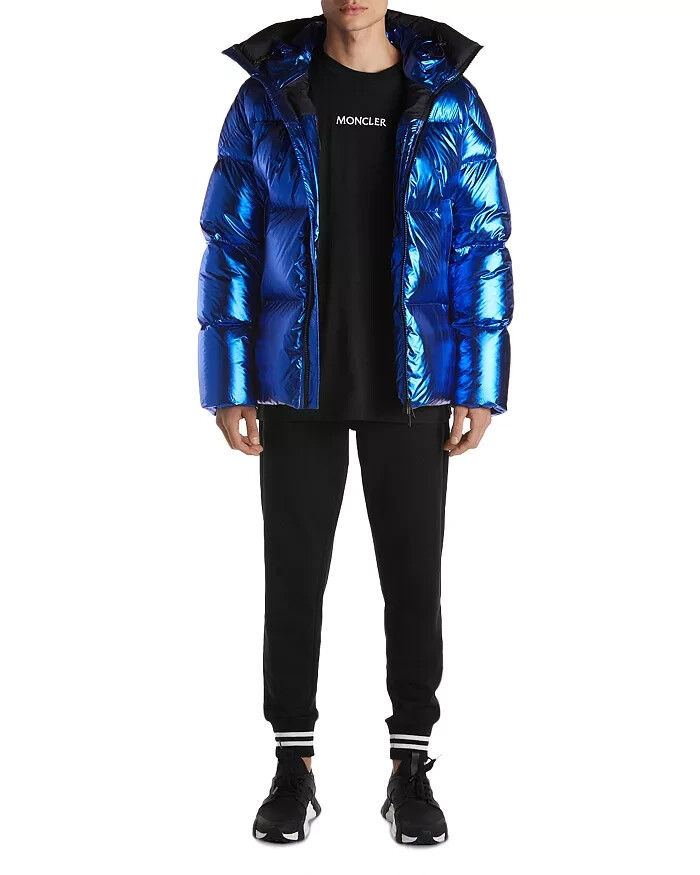 【関税＆送料込み】Moncler 'Hede' Light Blue Polyamide Down Moncler Blue Moncler Maya 70 Down Jacket Moncler