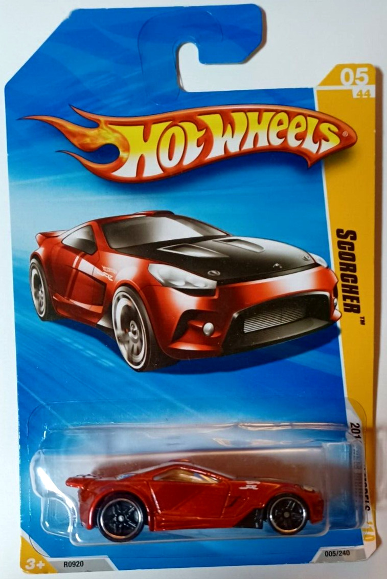 Hot Wheels 💥Scorcher💥Red  💥05/44  005/240 Sealed 2010 1:64