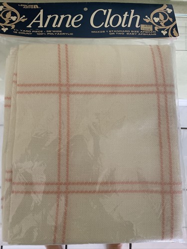 Anne Cloth PINK 18 Count Vintage Cross Stitch Afghan Blanket Fabric 1 1/4 YD 58"