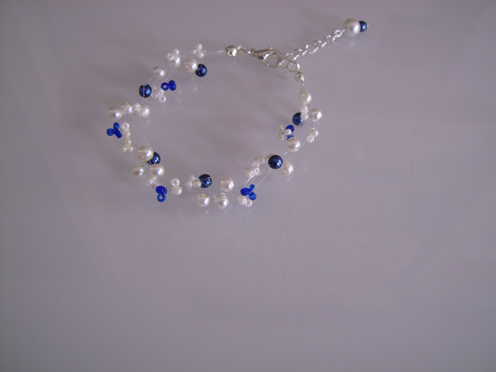 Parure Enfant Collier Et Bracelet Bleu Turquoise/crème - Pour Mariage Ou Cérémonie - Neuf Avec étiquettes