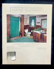 NEW Classic Traditions Mauve Vinyl Flounce Shower Curtain 70 W x 72 L NIP