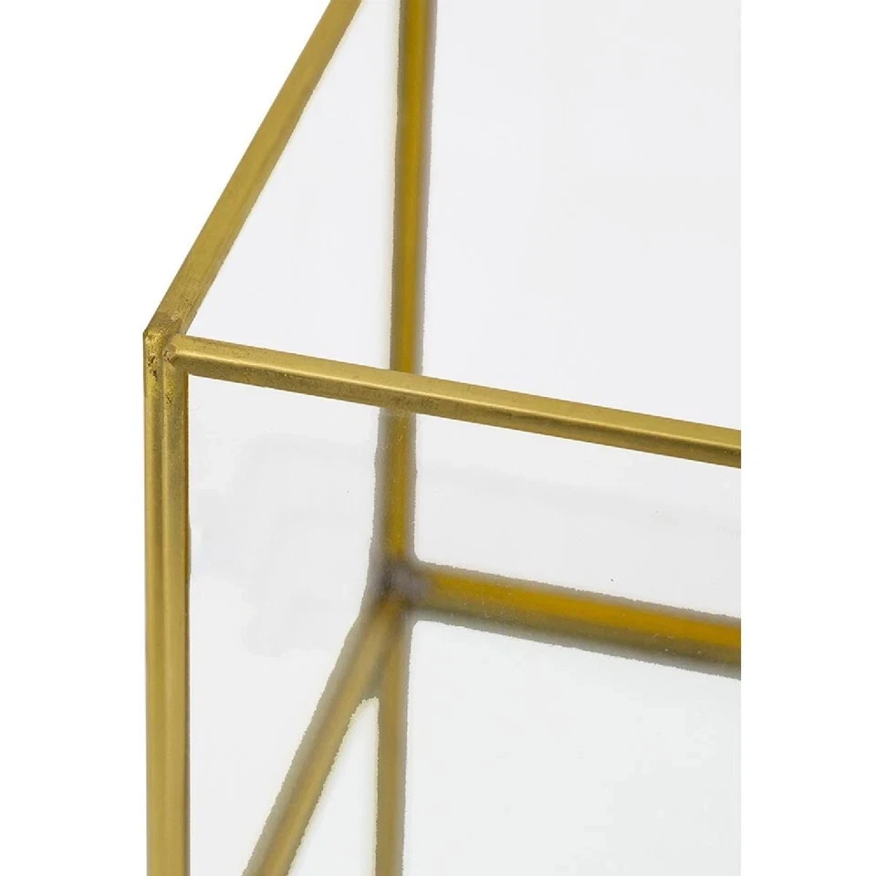 A & B Home Clear/Gold Glass Boxes with Gold Rim - Image 4 of 4