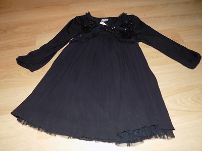Girl's Size Medium Disney D-Signed Solid Black Studded Casual Tunic Top Dress 