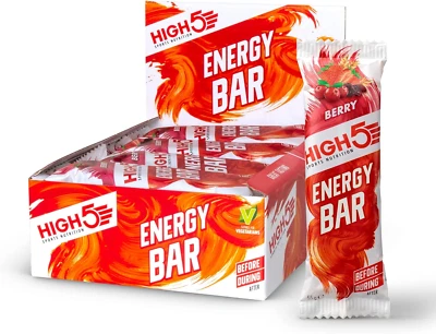 HIGH5 Energy Bar - Real Fruits Soft Bar - No Artificial Sweeteners Berry, 12 X