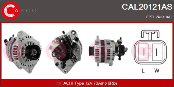 Casco Lichtmaschine Generator 70A 12V FüR Opel Meriva 1.7 Dti 16V CAL20121AS-image