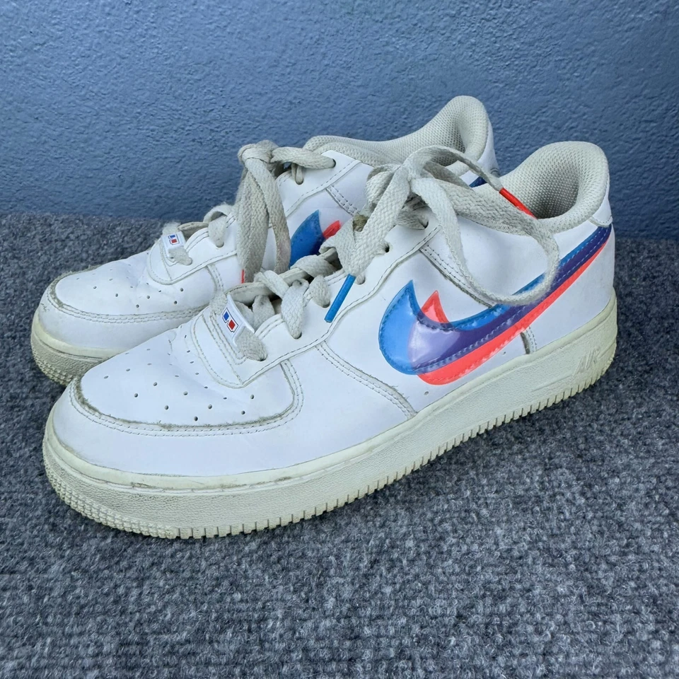 Nike Air Force 1 3D Glasses Low Trainers BV2551-100 White Sz 6Y Shoes Sneakers - Image 2 of 4