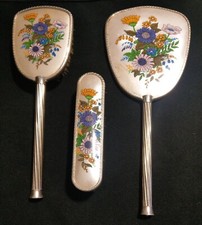 Vintage Brush set with Mirror/Dressing Table Set Vanity/ Brushes Hand Mirror