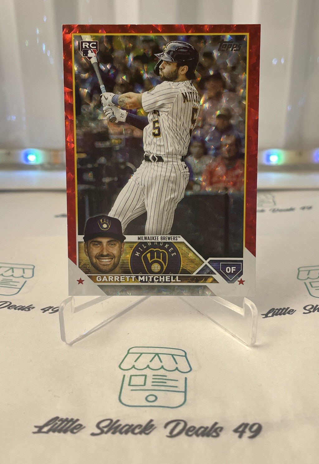 Garrett Mitchell 2023 Topps Series 2 #359 Red Foil Rookie RC /199 Brewers