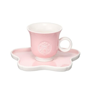 Mug Starbucks Corée 2023 – Cerisier En Fleurs (Cherry Blossom) 237ml Avec Soucoupe