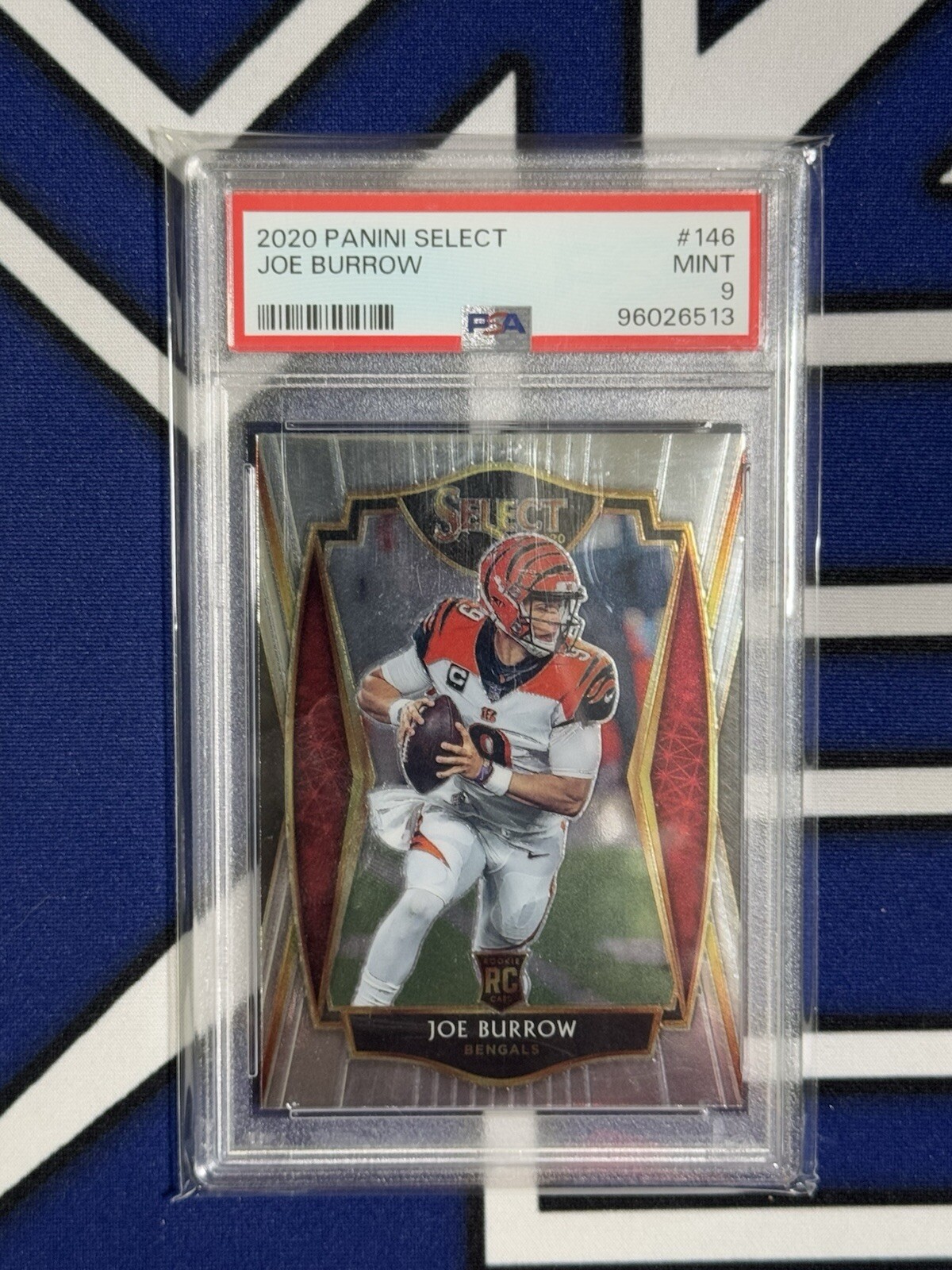 JOE BURROW 2020 PANINI NFL SELECT FIELD LEVEL RC ROOKIE #146 PSA 9