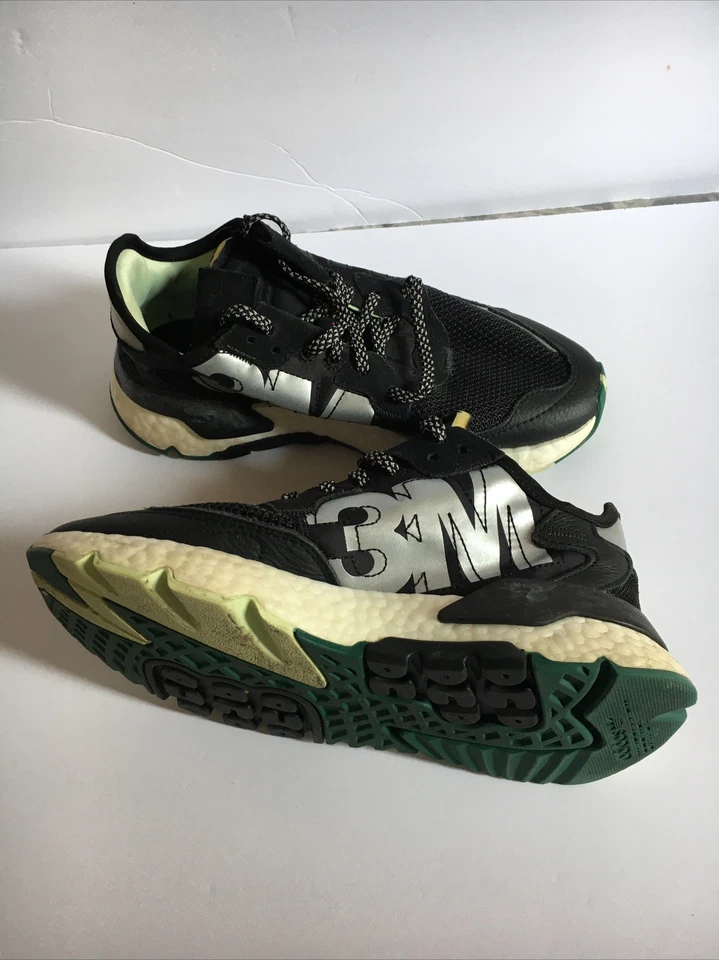 Adidas Mujer Originales Nite Jogger 3M Boost Negro Tenis Talla 7 (EE5914) Foto 3 de 4