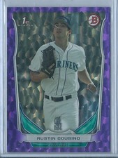 2014 Bowman Austin Cousino PURPLE ICE PARALLEL RC #DP82 73/99 MARINERS