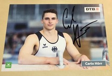 Carlo H&ouml;rr Original signierte Autogrammkarte DTB Turnen Autogramm Olympia #18