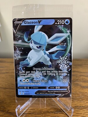 Glaceon V 2023 Holiday Advent Snowflake Stamp Promo Pokemon Glaceon V 2023 Holiday Advent Snowflake Stamp Promo Pokemon