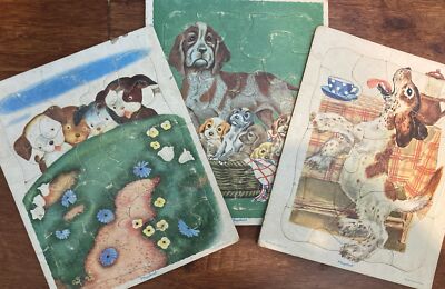 Dog Puzzles for  Kids. Lot, Of 3.