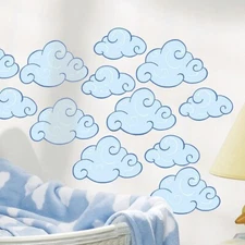 Wallies 12250 Swirly Clouds Wallpaper Cutout