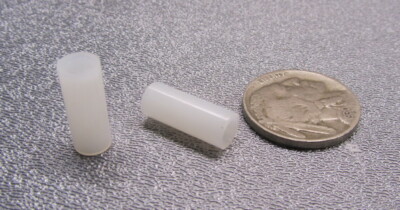 100 Distanziali In Nylon 66 (1/4 OD X .171 ID X 5/8 L) - Foro Per Vite N.8 - Naturali - Foto 3