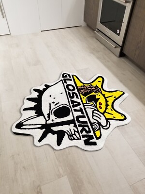 Glo GANG ラグマット Glo Gang Saturn Citizen Skull Chief Keef Floor Mat Area Rugs