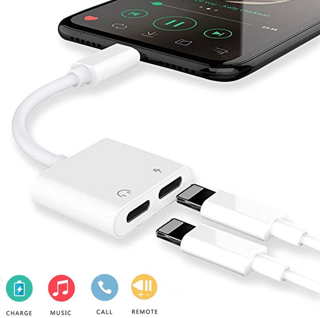 Adaptador De Iphone 7 8 Plus X Xr Para Audifonos Y carga