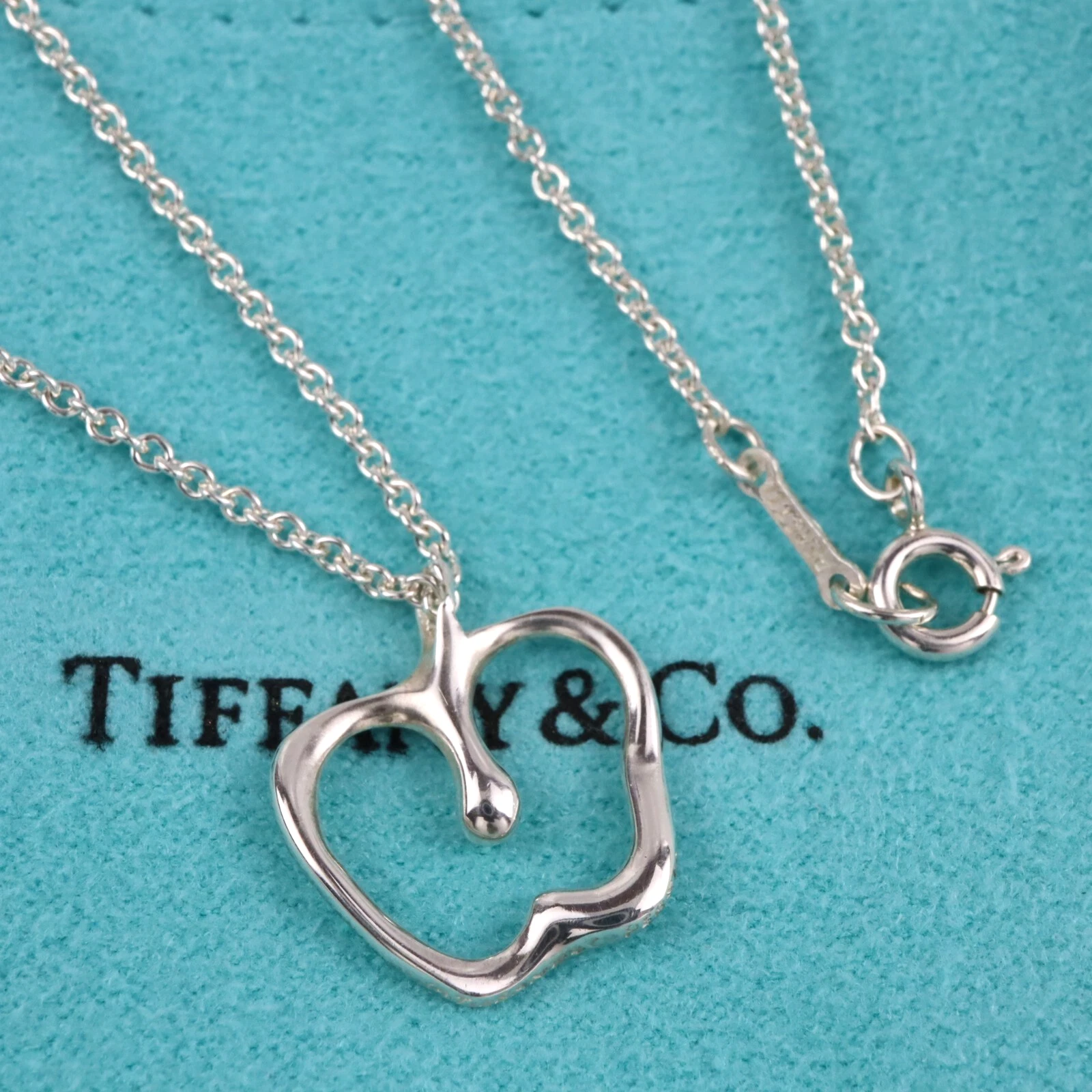 Vintage Tiffany & Co. Elsa Peretti Apple Pendant Necklace 16" Silver 925 w/Pouch