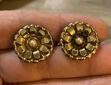 Vintage Gold Tone Metal Daisy Flower Center P...