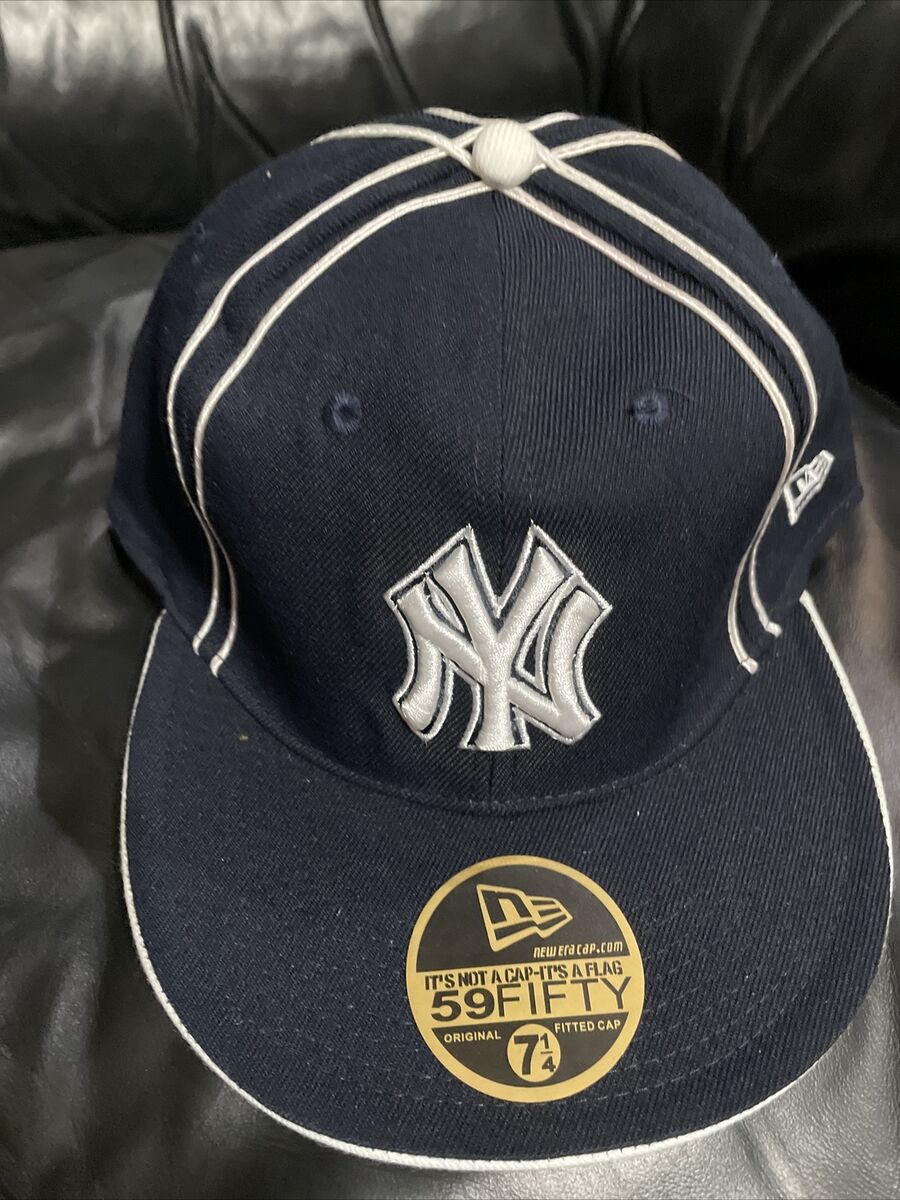 Vintage 90s New York Yankees New Era Wool 59Fifty Fitted Hat MLB Cap Men's  7 1/4