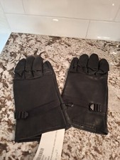 Mens Black Cattle Leather Gloves Size 4