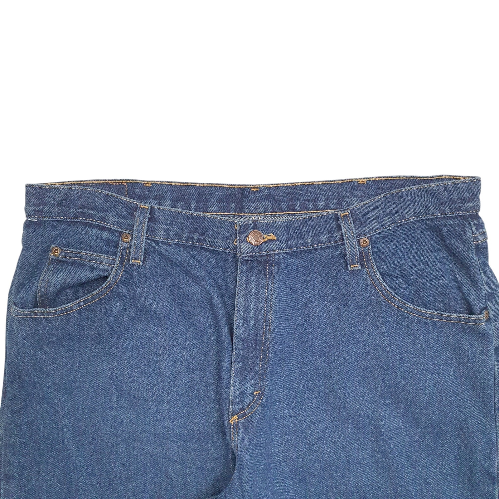WRANGLER Relaxed Jeans Regular Fit Blue Denim Trousers Mens W38 L29 image 2