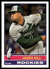 2025 Topps Heritage #398 Jaden Hill Rookie Colorado Rockies RC
