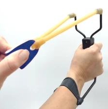 Sling Shot Heavy Duty Hunting Pocket Fold Target Slingshot Kids Boys Girls Blue