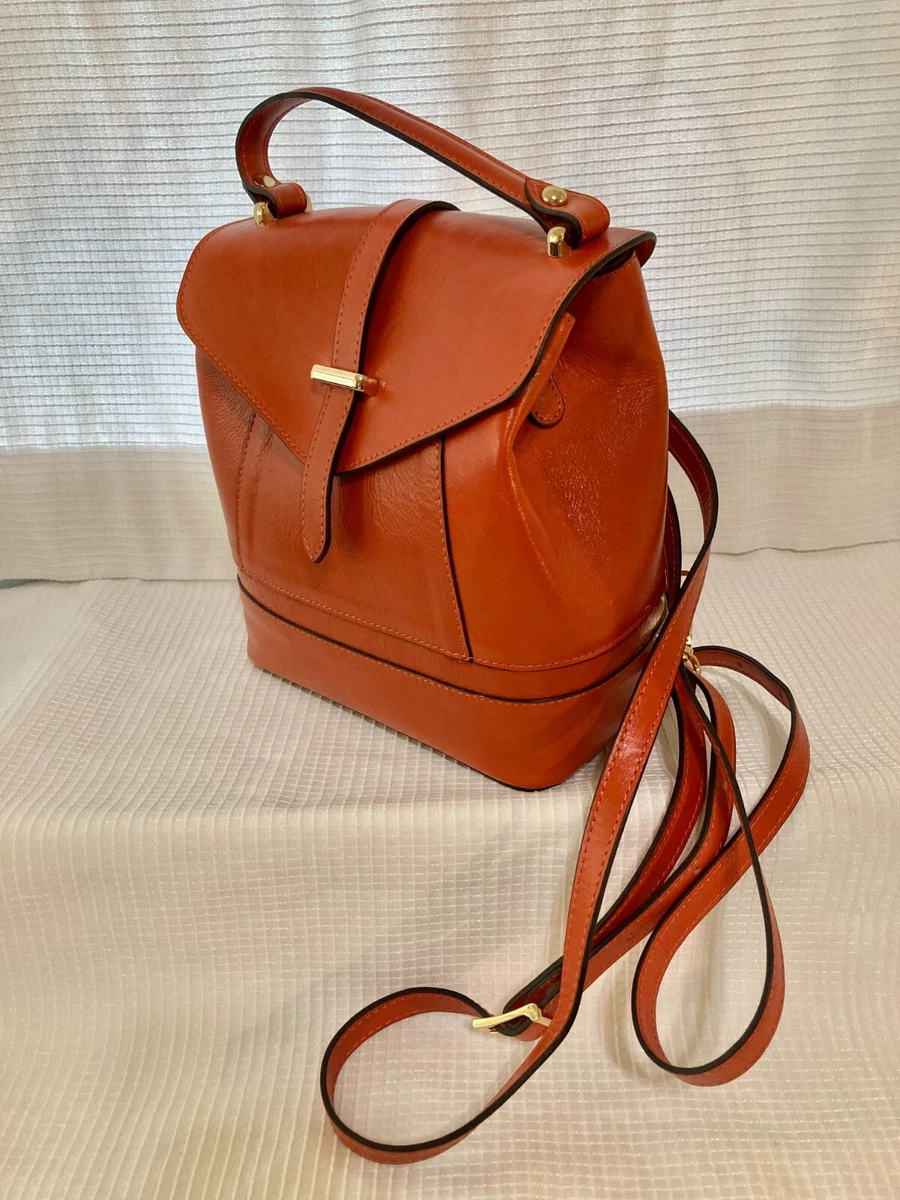 Leather Backpack purse for women fashion handbags travel Red kilim Dark  Brown | eBay