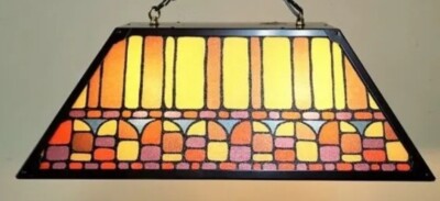 VTG Mid Century Mod Retro Eames Art Glass Hangin Gold Brown Orange Restore Home