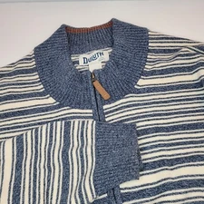 Duluth Trading Co Strongarm  1/4 Zip Mock Neck Sweater Mens 3XL  Blue
