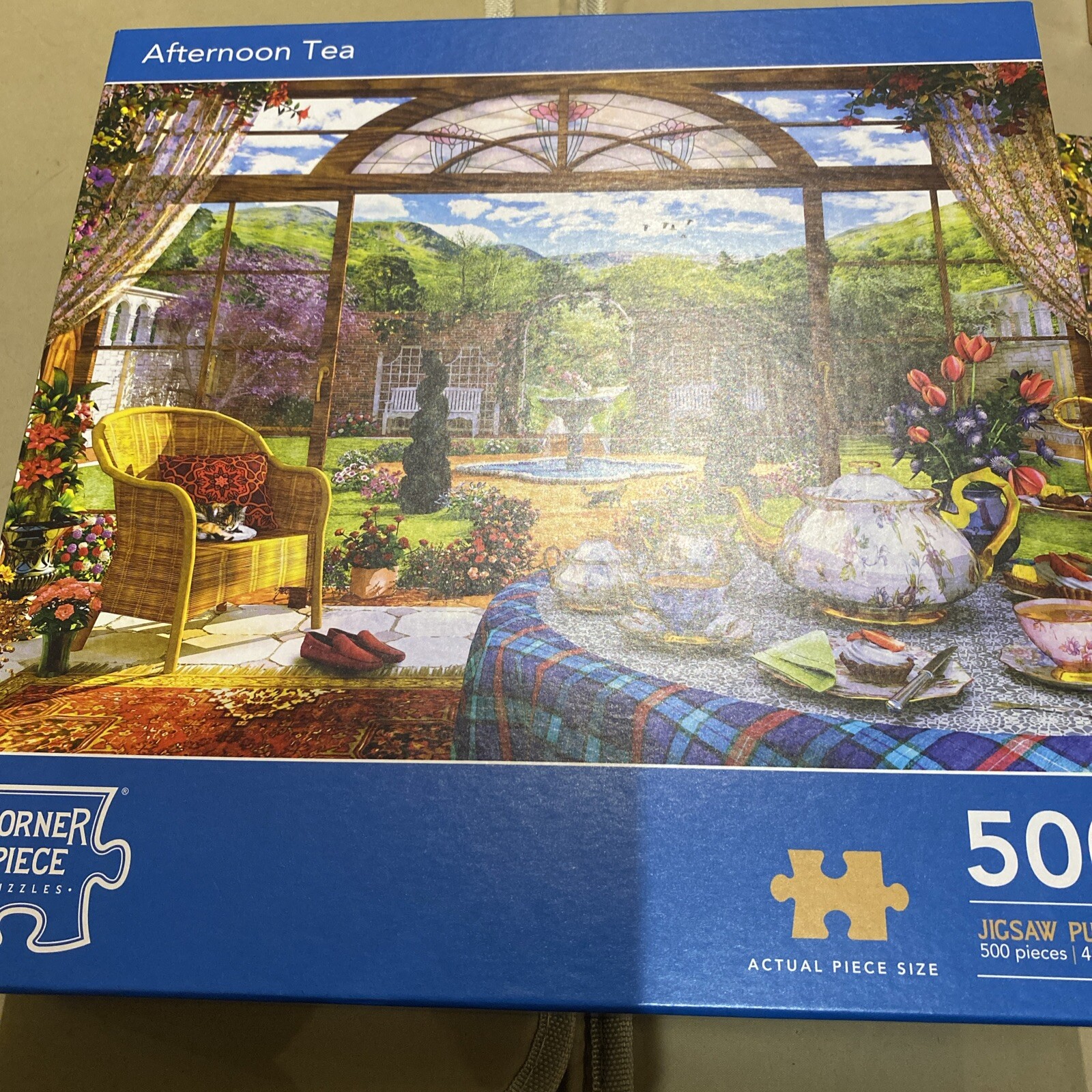 Corner Piece Afterwards Tea 500 Piece Jigsaw Puzzle The Works Complete