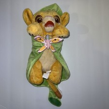 Disney's Babies Lion King Baby SIMBA 10" Plush Leaf Blanket Butterfly Closure
