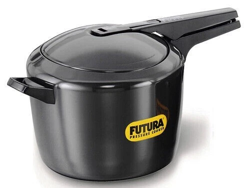 Hawkins Pressure Cooker Black Hard Anodised Aluminium Induction Bottom 6L