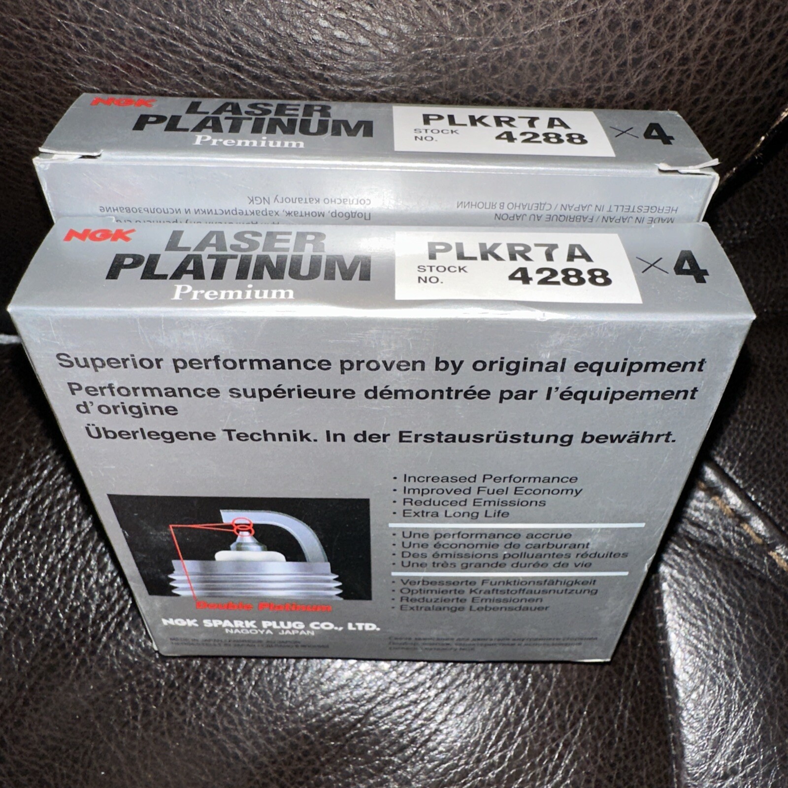 4-Pack of REAL Genuine NGK 4288 Laser Platinum Premium Spark Plugs - PLKR7A