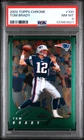 2002 Topps Chrome TOM BRADY PSA 8 NM-MT - #100 New England Patriots