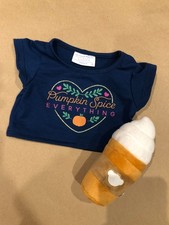 Build A Bear Pumpkin Spice Tee Shirt and Spice Latte  Read description 